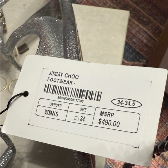 Jimmy Choo Sparkling Silver Sandals - Picture 8 of 12